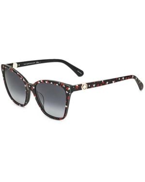 Kate Spade Heart-Print Square-Frame Sunglasses - Metallic