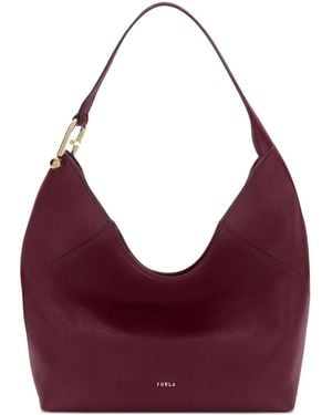 Furla Medium Lara Leather Shoulder Bag - Purple