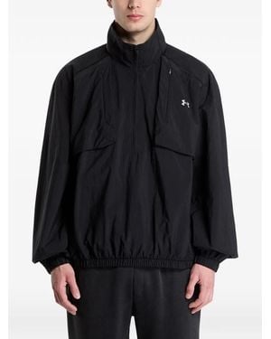 Under Armour Unstoppable Logo-Print Quarter-Zip Jacket - Black