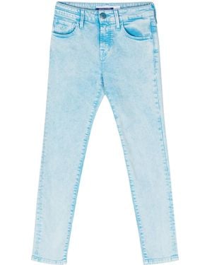 Jacob Cohen Mid-Rise Skinny-Leg Cropped Jeans - Blue