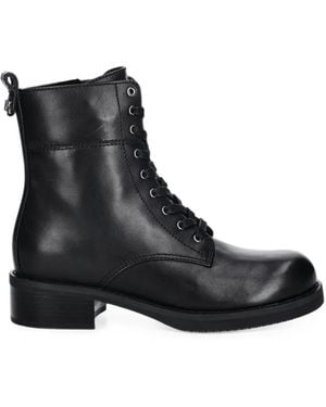 MICHAEL Michael Kors Lyle Leather Combat Boots - Black