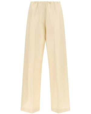 The Row Beta Silk Pants - Natural