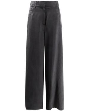 Alysi Wide Leg Trousers - Grey