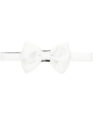 Corneliani Twill Bow Tie - White