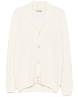 SERGIO MORETTI FIRENZE Cable-Knit Shawl-Collar Cardigan - White