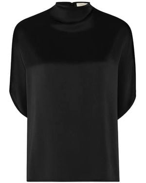 LAPOINTE High-Neck Blouse - Black