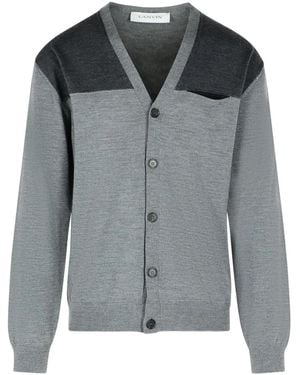 Lanvin V-Neck Cardigan - Grey