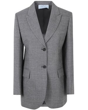Prada Einreihige Jacke - Grau