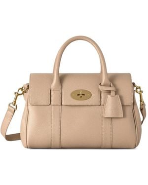 Mulberry Bayswater Pebbled Handbag - Natural