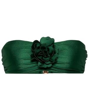 Zimmermann Top De Bikini Waverly Con Aplique Floral - Verde