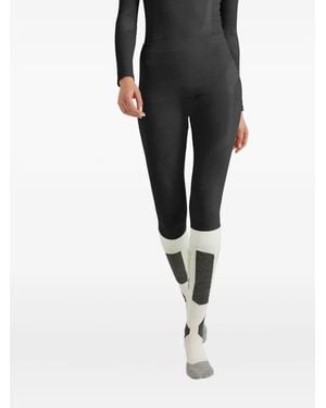 FALKE Geometric-Pattern Ski Leggings - Black