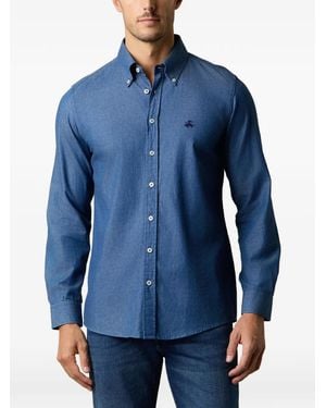Brooks Brothers Button-Down Denim Shirt - Blue