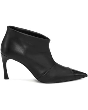 ROTATE BIRGER CHRISTENSEN Pointed-Toe Leather Boots - Black