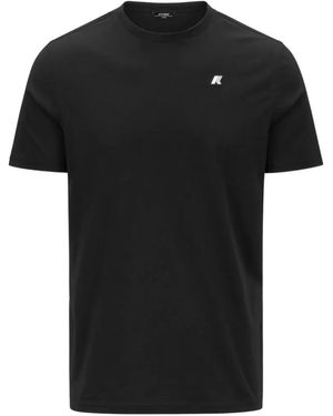 K-Way Kurzärmeliges T-Shirt Mit Logo-Print - Schwarz
