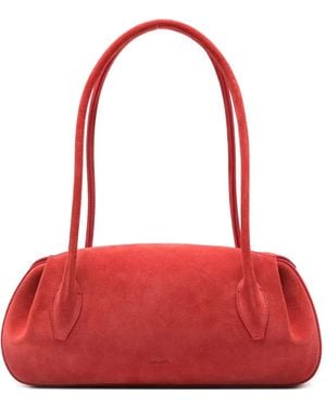 Yuzefi Oyster Suede Shoulder Bag - レッド