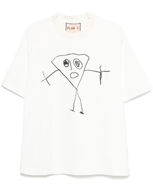 Plan C Camiseta Con Estampado Bianca - Blanco