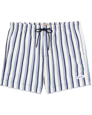 Woolrich Costume Da Bagno A Righe - Bianco