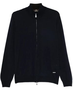 Enrico Mandelli Zip-Fastening Sweater - Blue