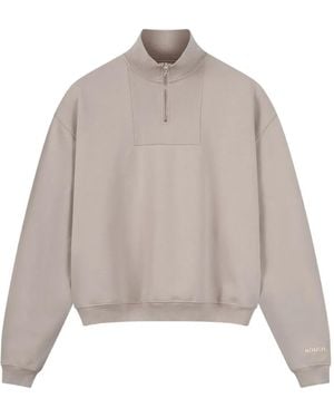 ROUGH Rib Troyer Sweatshirt - Natural