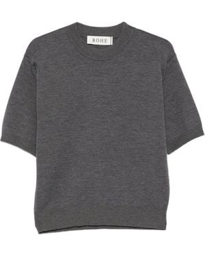 Rohe Haut À Manches Courtes - Gris