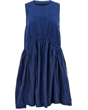 Sea Camden Poplin Sleeveless Mini Dress - Blue