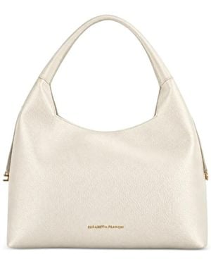 Elisabetta Franchi Sac À Main En Cuir Artificiel À Breloque Logo - Natural