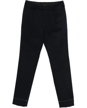 Brioni コントラストステッチ パンツ - ブラック