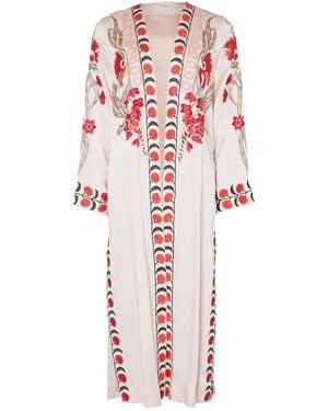 Temperley London Remi Embroidered Long Coat - White