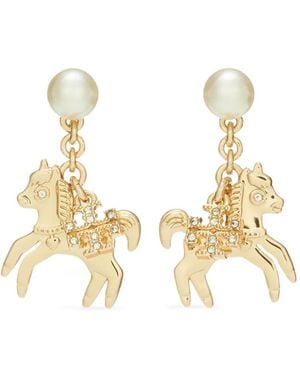 Tory Burch Curiosity Hängeohrringe Mit Pferdeanhänger - Mettallic