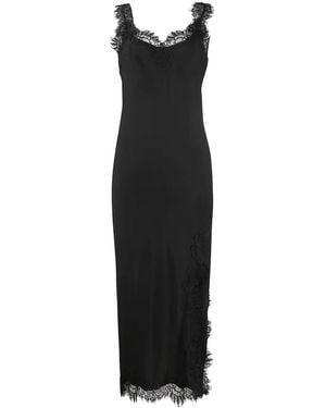 Gold Hawk Miley Lace-Hem Slip Dress - Black