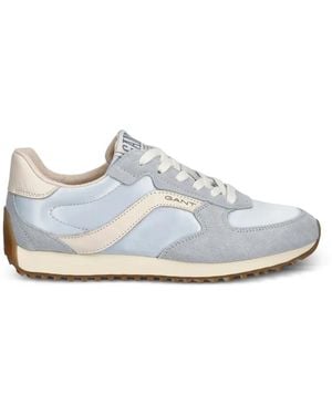 GANT Beja Suede-Panelled Lace-Up Sneakers - White