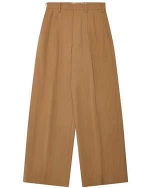 Junya Watanabe Pantalones Anchos Con Pinzas - Neutro
