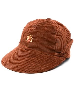 Baracuta Logo-Embroidered Corduroy Cap - Brown