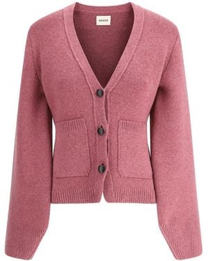 KHAITE Cardigan Scarlet - Rosa