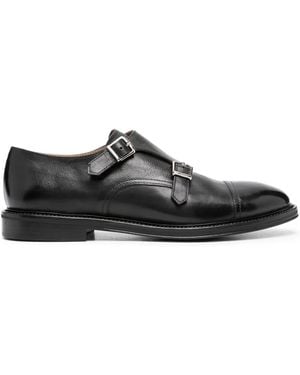 Henderson Monk-Strap Leather Loafers - Black