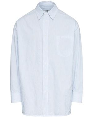 MM6 by Maison Margiela Long Sleeve Striped Shirt - White