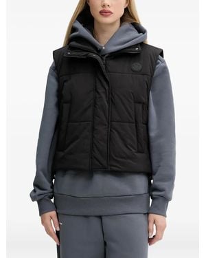 HUGO Quilted Logo-Detail Gilet - Black
