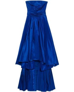 Saiid Kobeisy Strapless Taffeta Dress - Blue