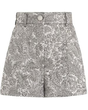 Dolce & Gabbana Floral-Jacquard Shorts - Grey