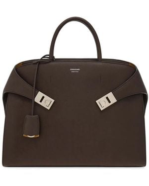 Ferragamo Hug Briefcase - Brown