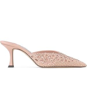 Jimmy Choo Mules Solar con tacón de 70 mm - Rosa