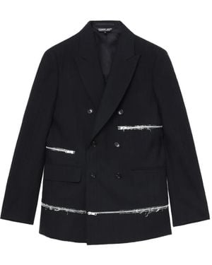 Comme des Garçons Zip-Detail Blazer - Blue