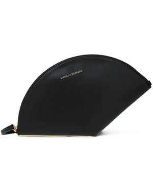 Carolina Herrera Consuelo Leather Clutch - Black