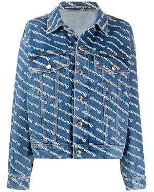 Alexander Wang Giacca Denim Con Stampa - Blu