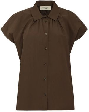 Weekend by Maxmara Puff-sleeve button-up shirt - Marrón