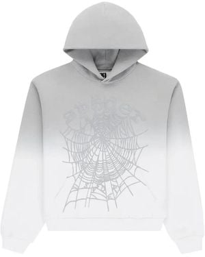 Sp5der Og Web V2 Ombré Hoodie - White
