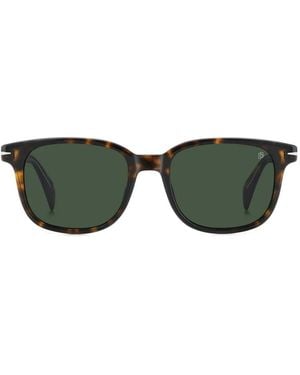 David Beckham Tortoiseshell Square-Frame Sunglasses - Green