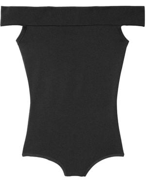 Michael Kors Off-Shoulder Bodysuit - Black