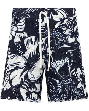 DSquared² Dancing Flowers Shorts - Blue