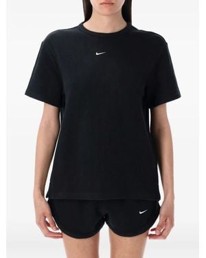 Nike Ribbed Short-Sleeve Top - Black